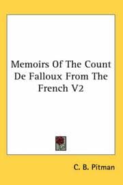 Tapa de Memoirs Of The Count De Falloux From The French V2