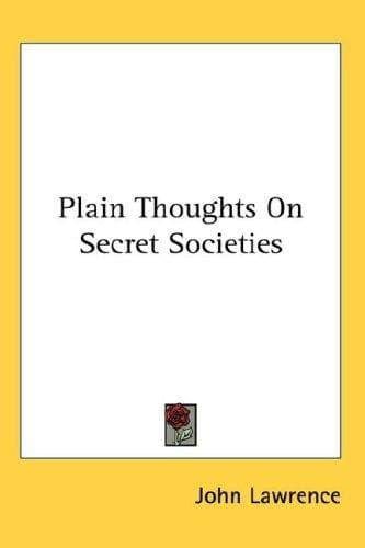 Tapa de Plain Thoughts On Secret Societies