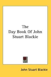 Tapa de The day-book of John Stuart Blackie