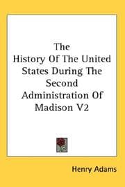Tapa de The History Of The United States During The Second Administration Of Madison V2