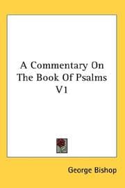 Tapa de A Commentary On The Book Of Psalms V1