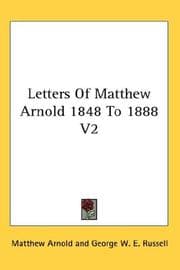 Tapa de Letters Of Matthew Arnold 1848 To 1888 V2