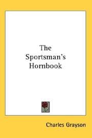 Tapa de The Sportsman's Hornbook