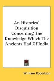 Tapa de An Historical Disquisition Concerning The Knowledge Which The Ancients Had Of India