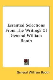 Tapa de Essential Selections From The Writings Of General William Booth