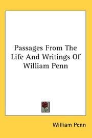Tapa de Passages From The Life And Writings Of William Penn