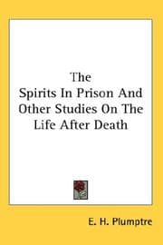 Tapa de The spirits in prison and other studies on the life after death