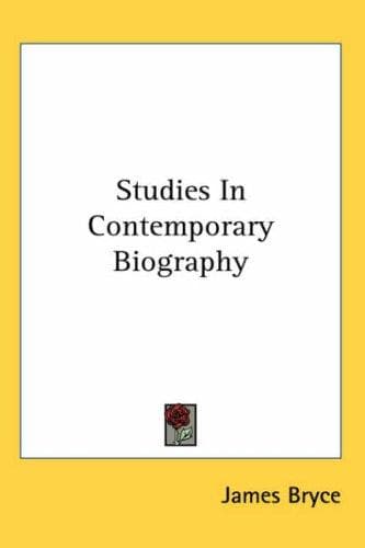 Tapa de Studies In Contemporary Biography