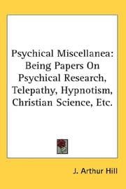 Tapa de Psychical Miscellanea