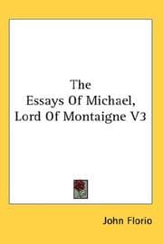 Tapa de The Essays Of Michael, Lord Of Montaigne V3