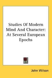 Tapa de Studies Of Modern Mind And Character