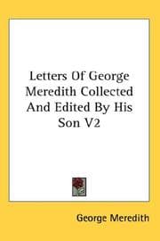 Tapa de Letters Of George Meredith Collected And Edited By His Son V2