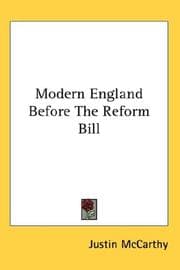 Tapa de Modern England Before The Reform Bill