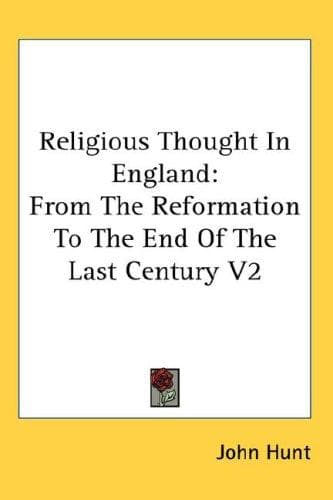 Tapa de Religious Thought In England