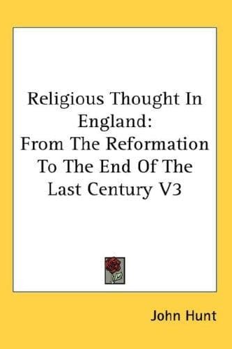 Tapa de Religious Thought In England