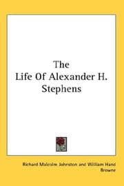 Tapa de The Life Of Alexander H. Stephens