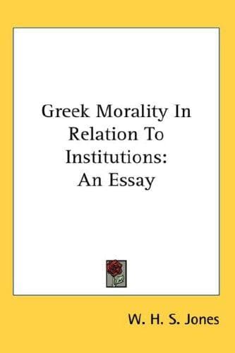 Tapa de Greek Morality In Relation To Institutions