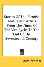 Tapa de Stories Of The Flemish And Dutch Artists From The Times Of The Van Eycks To The End Of The Seventeenth Century
