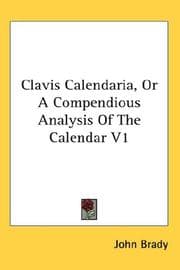 Tapa de Clavis Calendaria, Or A Compendious Analysis Of The Calendar V1