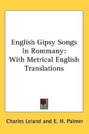 Tapa de English Gipsy Songs In Rommany