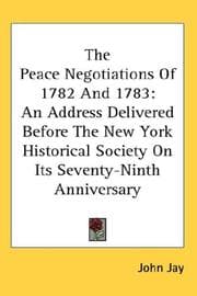 Tapa de The Peace Negotiations Of 1782 And 1783