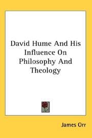 Tapa de David Hume and his influence on philosophy and theology