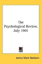 Tapa de The Psychological Review, July 1901