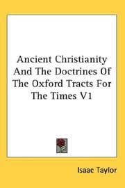 Tapa de Ancient Christianity And The Doctrines Of The Oxford Tracts For The Times V1