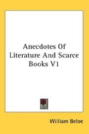 Tapa de Anecdotes Of Literature And Scarce Books V1