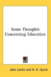 Tapa de Some Thoughts Concerning Education