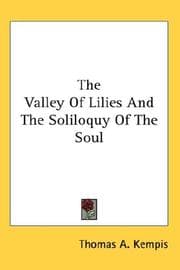 Tapa de The valley of lilies and The soliloquy of the soul