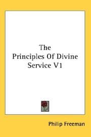 Tapa de The Principles Of Divine Service V1