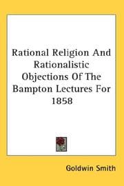 Tapa de Rational Religion And Rationalistic Objections Of The Bampton Lectures For 1858