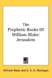 Tapa de The Prophetic Books Of William Blake