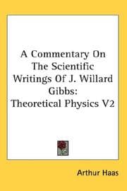 Tapa de A Commentary On The Scientific Writings Of J. Willard Gibbs