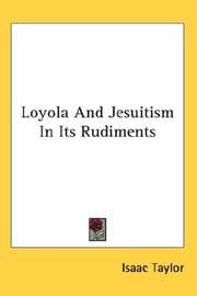 Tapa de Loyola And Jesuitism In Its Rudiments