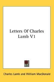 Tapa de Letters of Charles Lamb, Volume 1