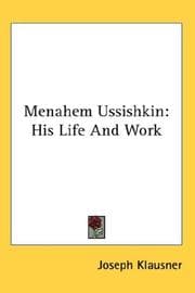 Tapa de Menahem Ussishkin