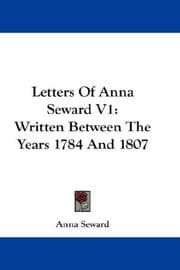 Tapa de Letters Of Anna Seward V1