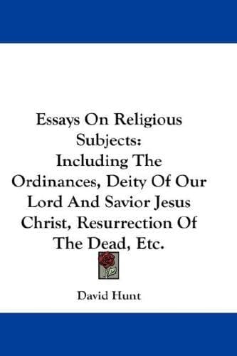 Tapa de Essays On Religious Subjects