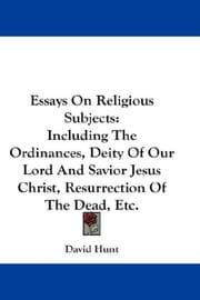 Tapa de Essays On Religious Subjects