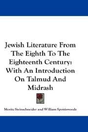 Tapa de Jewish literature from the eighth to the eighteenth century