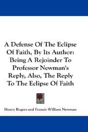 Tapa de A Defense Of The Eclipse Of Faith, By Its Author