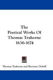 Tapa de The Poetical Works Of Thomas Traherne 1636-1674