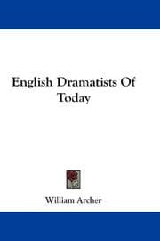 Tapa de English dramatists of to-day