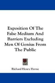 Tapa de Exposition Of The False Medium And Barriers Excluding Men Of Genius From The Public