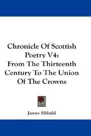 Tapa de Chronicle Of Scottish Poetry V4