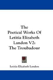 Tapa de The Poetical Works Of Letitia Elizabeth Landon V2