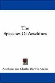 Tapa de The speeches of Aeschines
