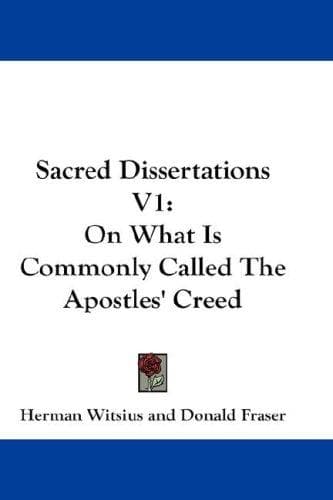 Tapa de Sacred Dissertations V1